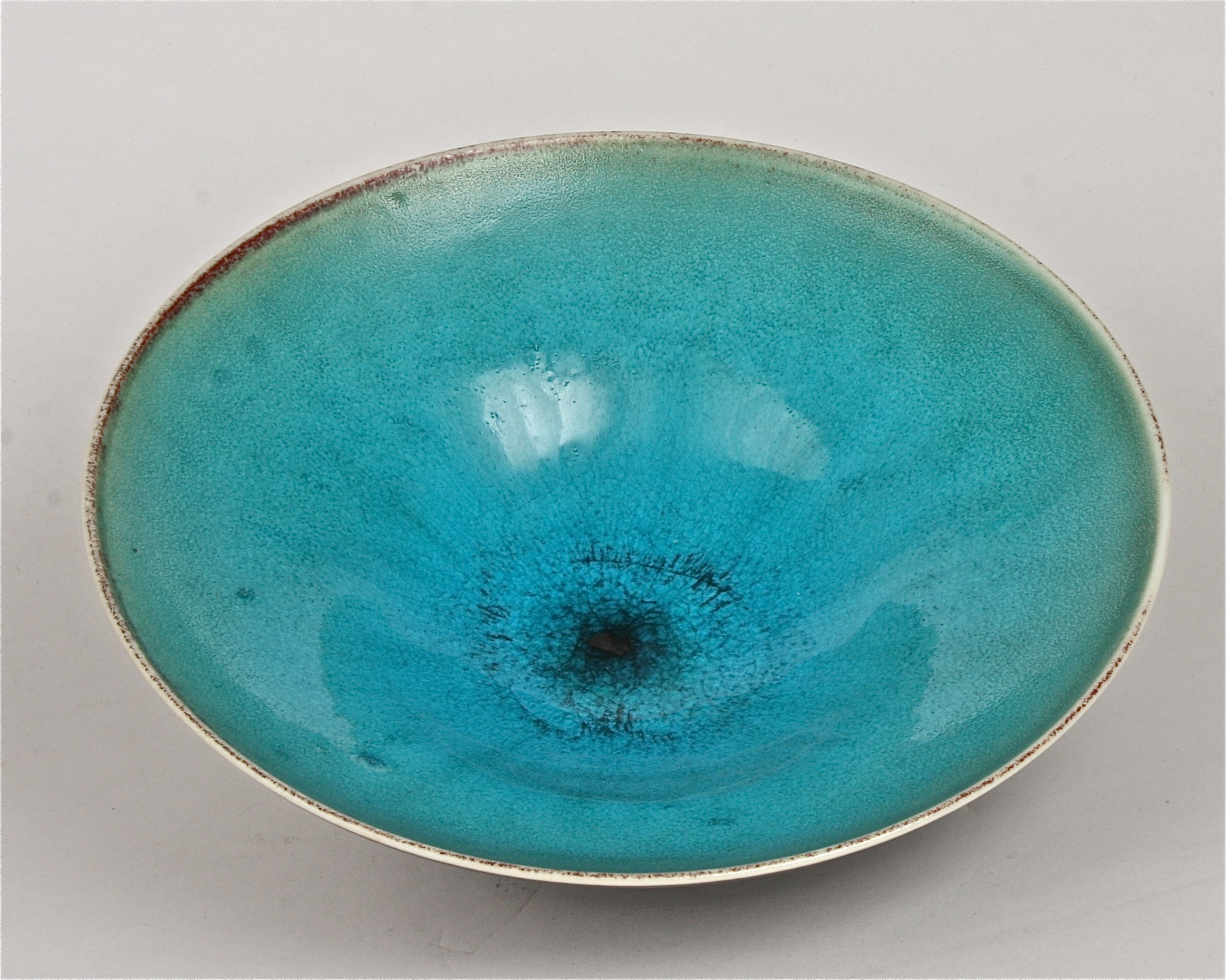 Friedl Holzer-Kjellberg Ceramics bowl 25,5 turquoise glaze